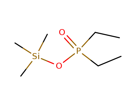 Molecular Structure of 42346-39-4 (Phosphinic acid, diethyl-, trimethylsilyl ester)