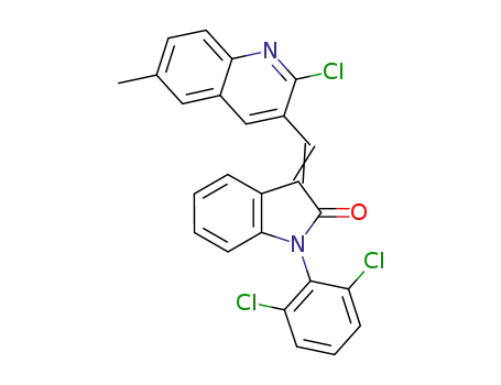 1-{[(2,6-dichlorophenyl)-3-(2-chloro-6-methylquinolin-3-yl)]methylene}-1,3-dihydroindol-2-one