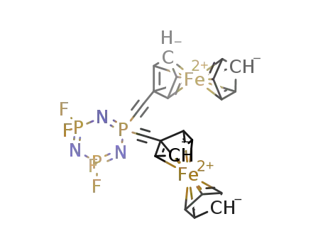 gem-ethynylferrocenyltetrafluorocyclotriphosphazene