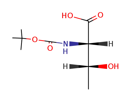 Molecular Structure of 2592-18-9 (Boc-L-Threonine)