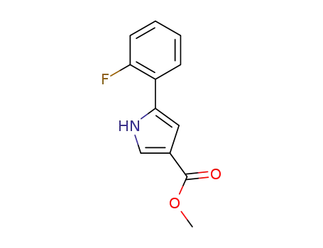 Molecular Structure of 1240949-59-0 (5-(2-fluorophenyl)-1H-pyrrole-3-carboxylic acid methyl ester)