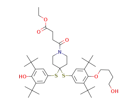 4-[4-[3,5-di-tert-butyl-4-(4-hydroxybutoxy)phenylsulfanyl]-4-(3,5-di-tert-butyl-4-hydroxyphenyl-sulfanyl)piperidin-1-yl]-4-oxobutyric acid ethyl ester