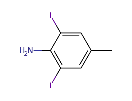 Molecular Structure of 64662-57-3 (Benzenamine, 2,6-diiodo-4-methyl-)