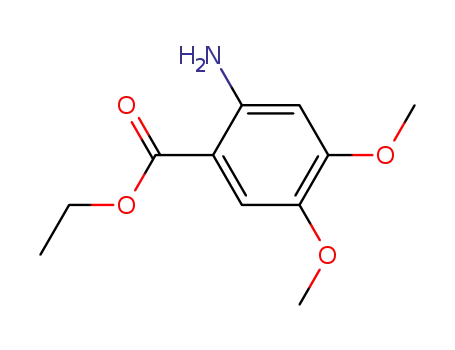 Molecular Structure of 20323-74-4 (Ethyl 2-amino-4,5-dimethoxybenzoate)