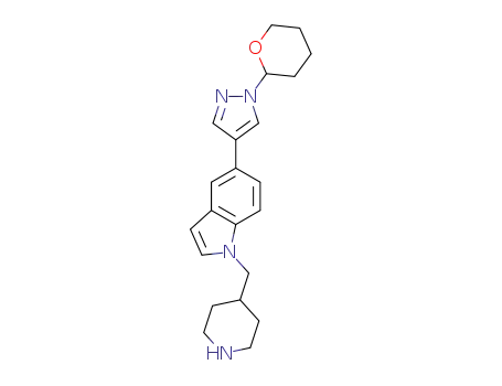1-(piperidin-4-ylmethyl)-5-(1-(tetrahydro-2H-pyran-2-yl)-1H-pyrazol-4-yl)-1H-indole