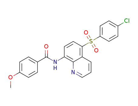 N-(5-((4-chlorophenyl)sulfonyl)quinolin-8-yl)-4-methoxybenzamide