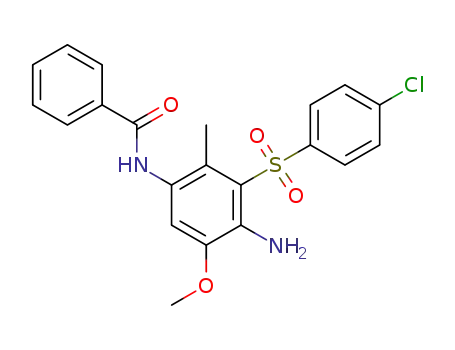 N-(4-amino-3-((4-chlorophenyl)sulfonyl)-5-methoxy-2-methylphenyl)benzamide