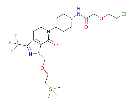 2-(2-chloroethoxy)-N-(4-(7-oxo-3-(trifluoromethyl)-1-((2-(trimethylsilyl)ethoxy)methyl)-4,5-dihydro-1H-pyrazolo[3,4-c]pyridin-6(7H)-yl)piperidin-1-yl)acetamide