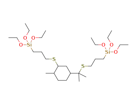 (3-((2-(4-methyl-3-((3-(triethoxysilyl)propyl)thio)cyclohexyl)propan-2-yl)thio)propyl)triethoxysilane