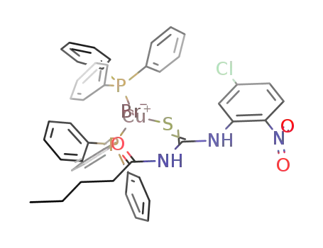 {N-[(5-chloro-2-nitrophenyl)carbamothioyl]pentanamide}[bis(triphenylphosphine)]copper(I) bromide