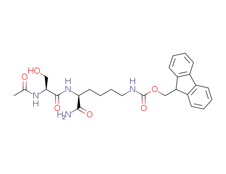 (9H-fluoren-9-yl)methyl ((S)-5-((S)-2-acetamido-3-hydroxypropanamido)-6-amino-6-oxohexyl)carbamate