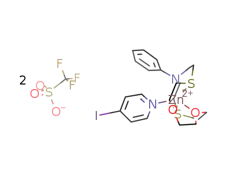 [Zn(10-phenyl-1,4-dioxa-7,13-dithia-10-azacyclopentadecane)(4‐iodopyridine)](OTf)2