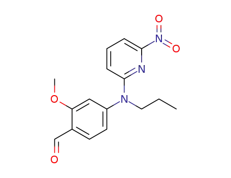 2-methoxy-4-((6-nitropyridin-2-yl)(propyl)amino)benzaldehyde