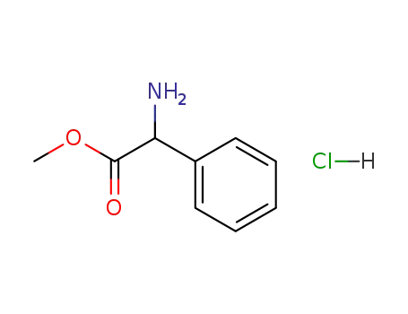 Molecular Structure of 15028-40-7 (methyl 2-amino-2-phenylacetate hydrochloride)
