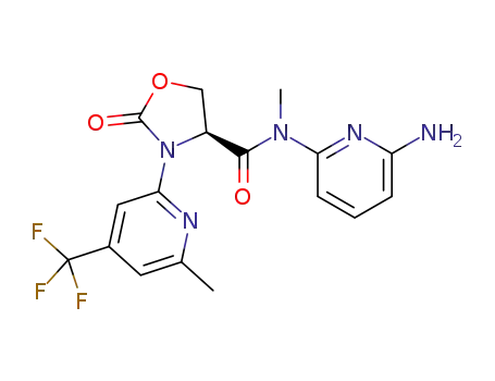 (S)-N-(6-aminopyridin-2-yl)-N-methyl-3-(6-methyl-4-(trifluoromethyl)pyridin-2-yl)-2-oxooxazolidine-4-carboxamide