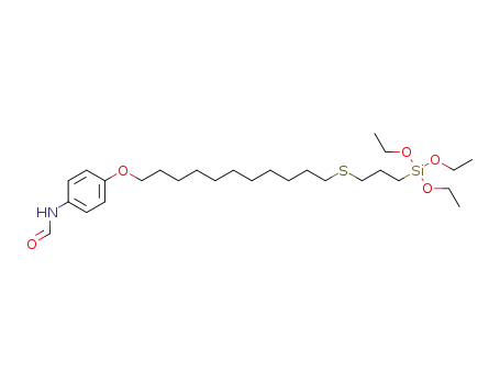 N-(4-((11-((3-(triethoxysilyl)propyl)thio)undecyl)oxy)phenyl) formamide