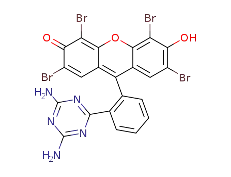 2,4,5,7-tetrabromo-9-[2-(diamino-[1,3,5]triazin-2-yl)-phenyl]-6-hydroxy-xanthen-3-one