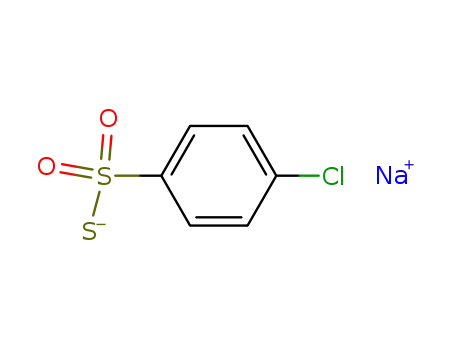 Molecular Structure of 76219-32-4 (Benzenesulfonothioic acid, 4-chloro-, sodium salt)