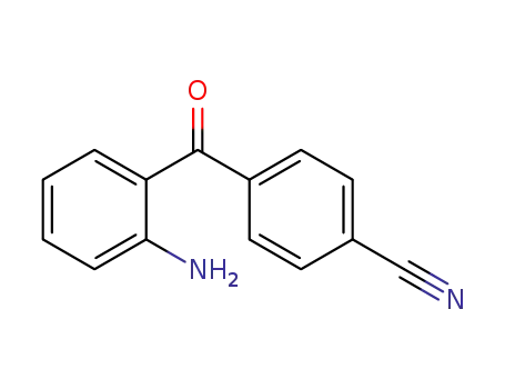 Molecular Structure of 133776-50-8 (Benzonitrile, 4-(2-aminobenzoyl)-)