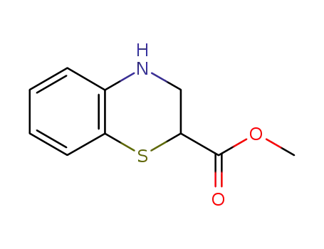 Molecular Structure of 96988-53-3 (2H-1,4-Benzothiazine-2-carboxylic acid, 3,4-dihydro-, methyl ester)