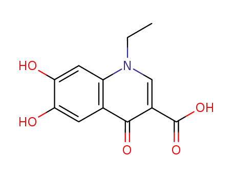 Molecular Structure of 18465-39-9 (1-ethyl-6,7-dihydroxy-4-oxo-1,4-dihydroquinoline-3-carboxylic acid)