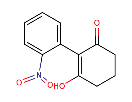 Molecular Structure of 138040-05-8 (2-Cyclohexen-1-one, 3-hydroxy-2-(2-nitrophenyl)-)