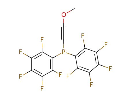 Molecular Structure of 95112-05-3 (Phosphine, (methoxyethynyl)bis(pentafluorophenyl)-)