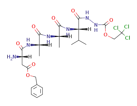(S)-3-Amino-N-[(S)-1-((S)-1-{(S)-2-methyl-1-[N'-(2,2,2-trichloro-ethoxycarbonyl)-hydrazinocarbonyl]-propylcarbamoyl}-ethylcarbamoyl)-ethyl]-succinamic acid benzyl ester