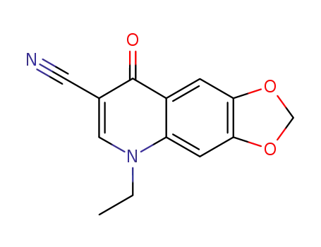 nitrile of 1-ethyl-6,7-methylenedioxy-4-oxo-1,4-dihydroquinoline-3-carbonic acid