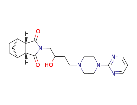 Molecular Structure of 138273-99-1 (4,7-Methano-1H-isoindole-1,3(2H)-dione,
hexahydro-2-[2-hydroxy-4-[4-(2-pyrimidinyl)-1-piperazinyl]butyl]-)