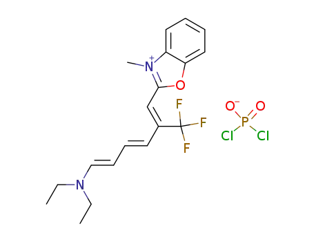 2-((1Z,3E,5E)-6-Diethylamino-2-trifluoromethyl-hexa-1,3,5-trienyl)-3-methyl-benzooxazol-3-ium; GENERIC INORGANIC ANION