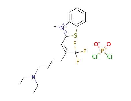 2-((1Z,3E,5E)-6-Diethylamino-2-trifluoromethyl-hexa-1,3,5-trienyl)-3-methyl-benzothiazol-3-ium; GENERIC INORGANIC ANION