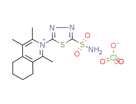 5,6,7,8-tetrahydro-1,3,4-trimethyl-2-N-(2-sulfonamido-1,3,4-thiadiazol-5-yl)isoquinolinium perchlorate