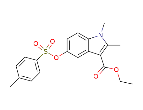 Molecular Structure of 88461-72-7 (ethyl 1,2-dimethyl-5-{[(4-methylphenyl)sulfonyl]oxy}-1H-indole-3-carboxylate)