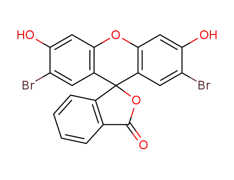 Molecular Structure of 25709-81-3 (2',7'-dibromo-3',6'-dihydroxyspiro[isobenzofuran-1(3H),9'-[9H]xanthene]-3-one)