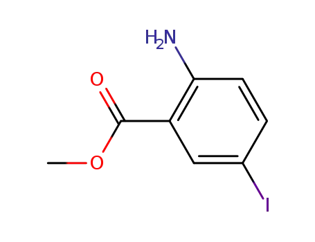 Molecular Structure of 77317-55-6 (Methyl 2-amino-5-iodobenzoate)