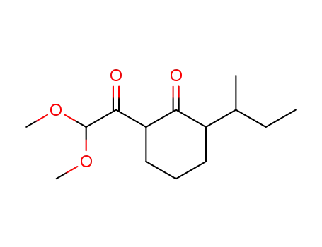 Molecular Structure of 144147-87-5 (Cyclohexanone, 2-(dimethoxyacetyl)-6-(1-methylpropyl)-)