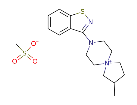 8-(1,2-benzisothiazol-3-yl)-2-methyl-8-aza-5-azoniaspiro<4,5>decane methanesulfonate