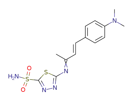 5-[(E)-3-(4-Dimethylamino-phenyl)-1-methyl-prop-2-en-(E)-ylideneamino]-[1,3,4]thiadiazole-2-sulfonic acid amide