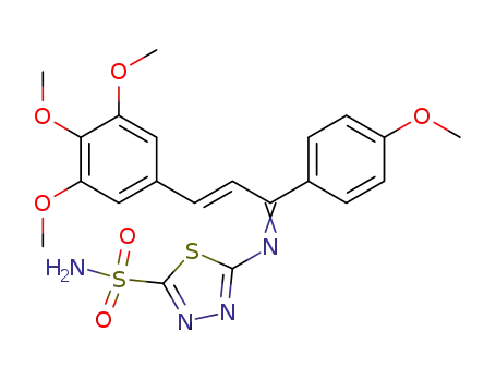 5-[(E)-1-(4-Methoxy-phenyl)-3-(3,4,5-trimethoxy-phenyl)-prop-2-en-(Z)-ylideneamino]-[1,3,4]thiadiazole-2-sulfonic acid amide
