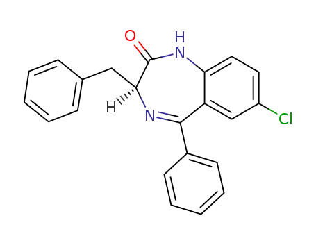 Molecular Structure of 39200-49-2 ((3S)-3-benzyl-7-chloro-5-phenyl-1,3-dihydro-2H-1,4-benzodiazepin-2-one)