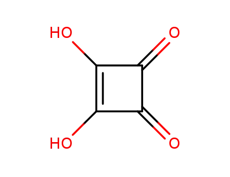 Molecular Structure of 2892-51-5 (3,4-Dihydroxy-3-cyclobutene-1,2-dione)