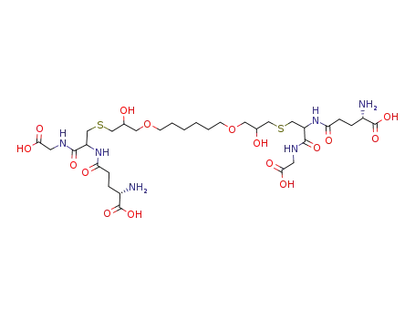(S)-2-Amino-4-[2-[3-(6-{3-[2-((S)-4-amino-4-carboxy-butyrylamino)-2-(carboxymethyl-carbamoyl)-ethylsulfanyl]-2-hydroxy-propoxy}-hexyloxy)-2-hydroxy-propylsulfanyl]-1-(carboxymethyl-carbamoyl)-ethylcarbamoyl]-butyric acid