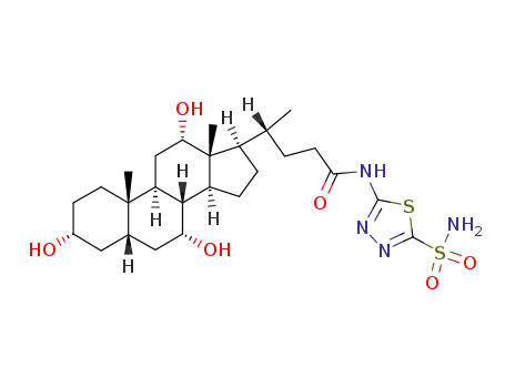 5-(3α,7α,12α-trihydroxy-5-β-cholan-24-amido)-1,3,4-thiazole-2-sulfonamide