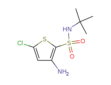 Molecular Structure of 194086-62-9 (2-Thiophenesulfonamide, 3-amino-5-chloro-N-(1,1-dimethylethyl)-)