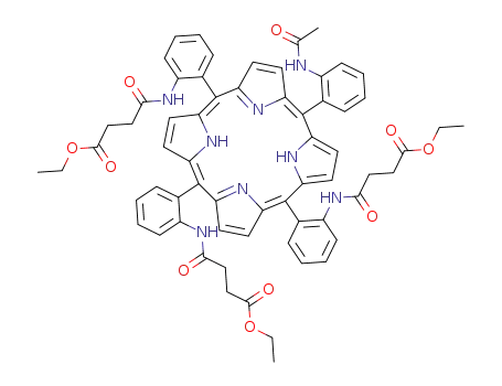 α-5,10,15-tris{2-[3-(ethoxycarbonyl)propionylamido]phenyl}-α-20-[2-(acetylamido)phenyl]-porphyrin