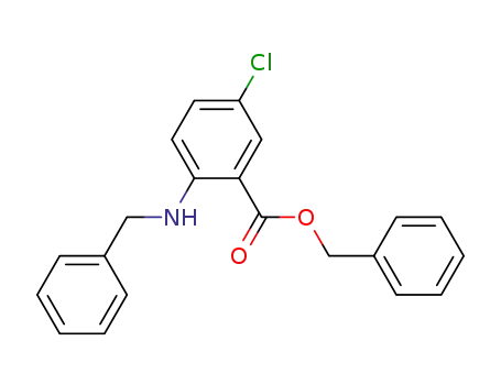 Molecular Structure of 835882-22-9 (Benzoic acid, 5-chloro-2-[(phenylmethyl)amino]-, phenylmethyl ester)