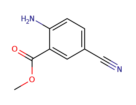 Molecular Structure of 159847-81-1 (METHYL 2-AMINO-5-CYANOBENZOATE)