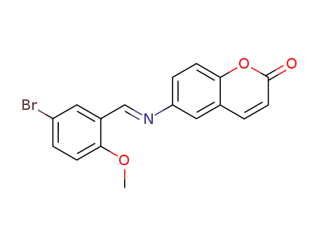 6-(5-bromo-2-methoxybenzylideneamino)-2H-chromen-2-one