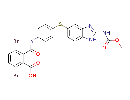 3,6-dibromo-N-[4-(2-methoxycarbonylamino-1H-benzoimidazol-5-ylsulfanyl)-phenyl]-phthalamic acid